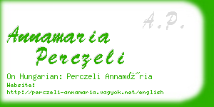 annamaria perczeli business card